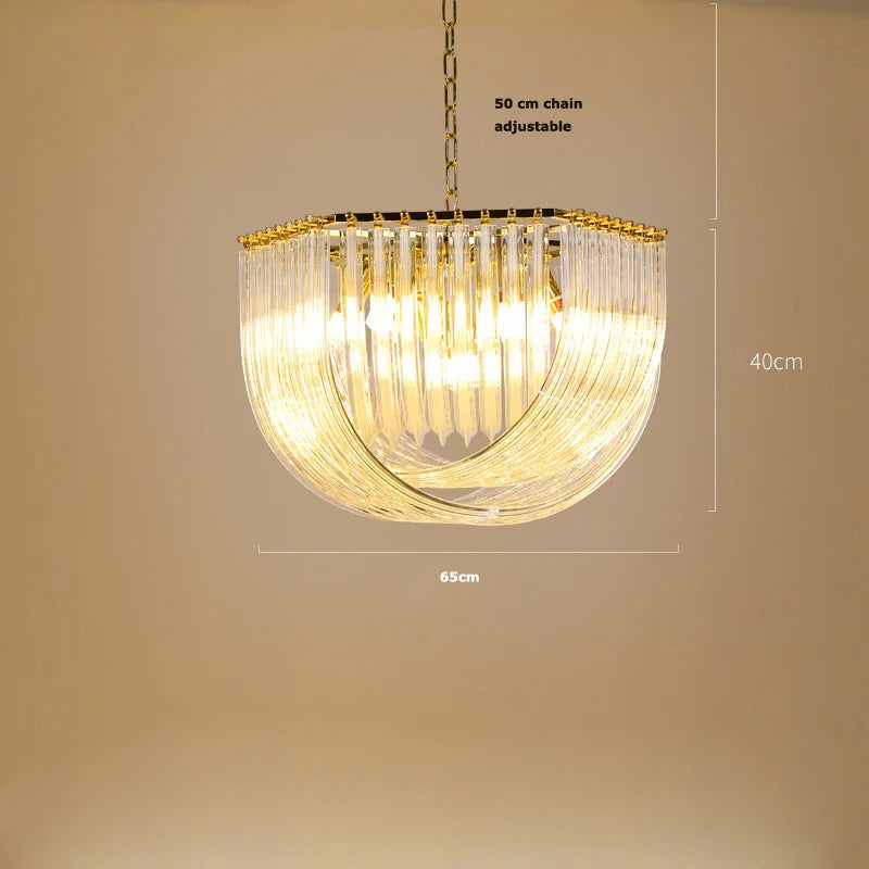 [Designer] Postmodern Hanging Crystals Lamp