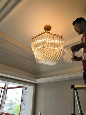[Designer] Postmodern Hanging Crystals Lamp