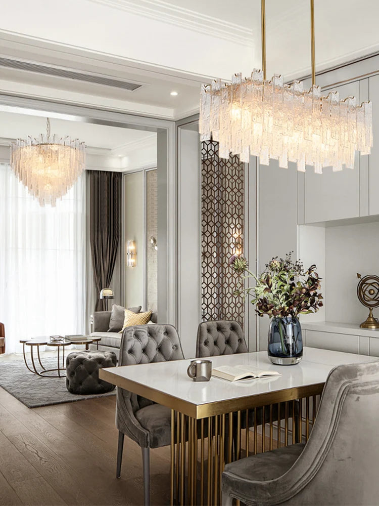 [Candela] Crystal Chandelier Gold Candle