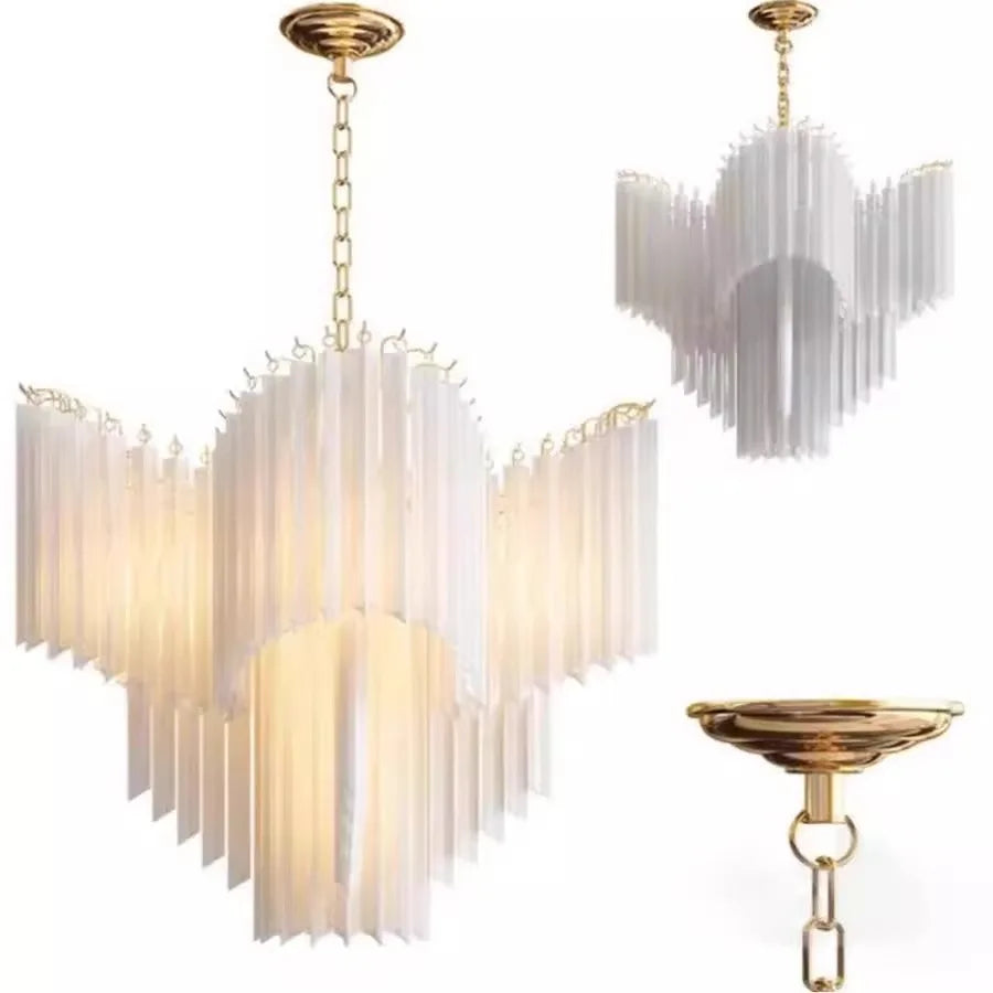 [Cristallo Bianco] French White Crystal Chandelier Luxury