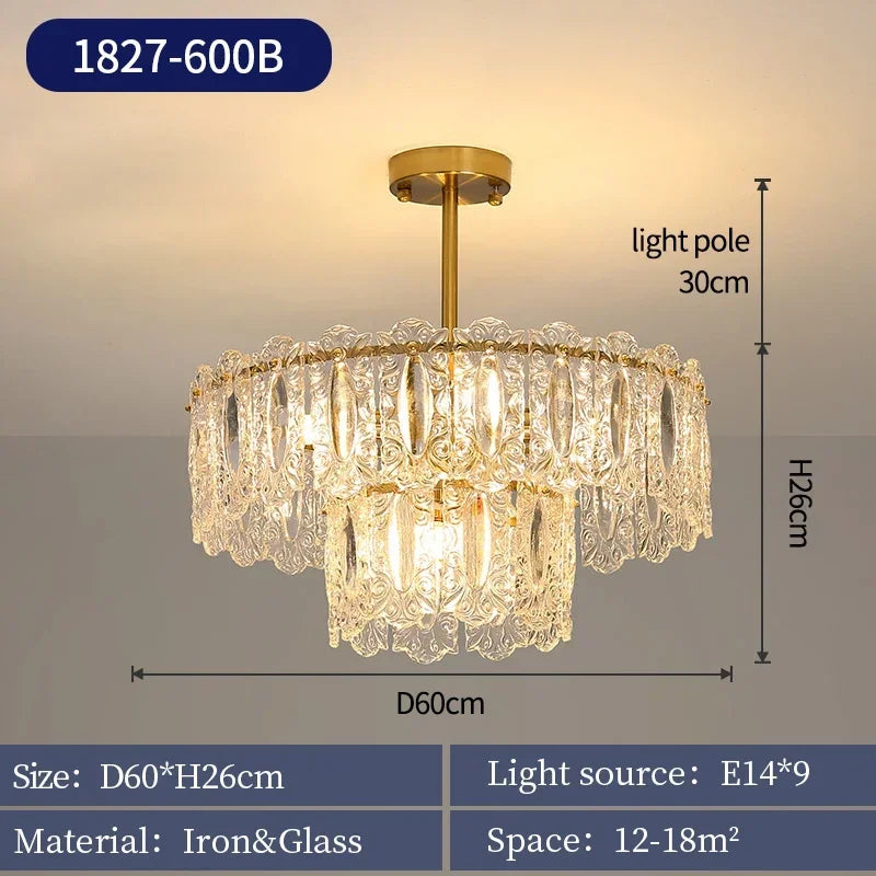 [Romantica] French Vintage Glass Chandelier Romantic