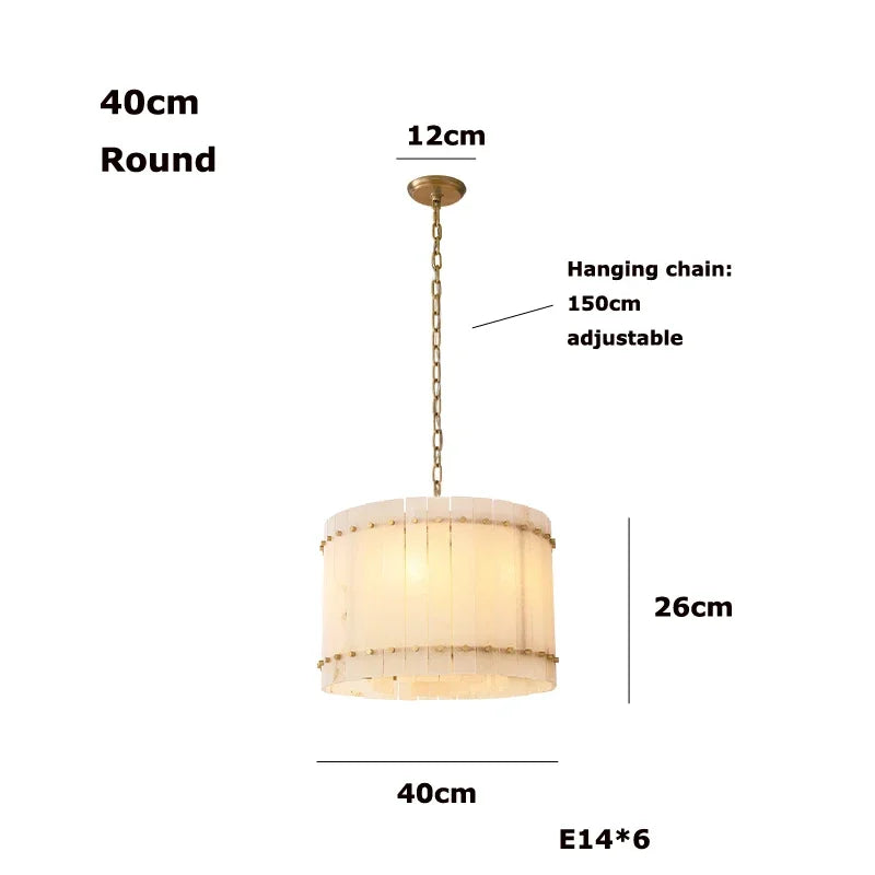[Rotondo] Modern Marble Chandelier Round