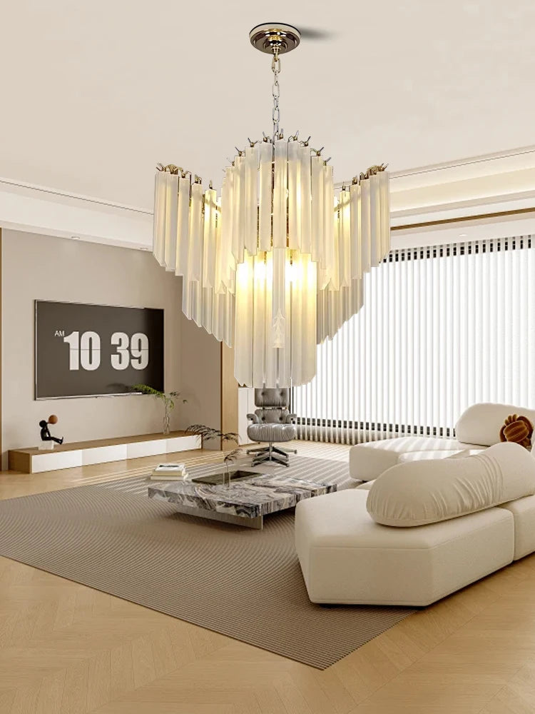 [Cristallo Bianco] French White Crystal Chandelier Luxury