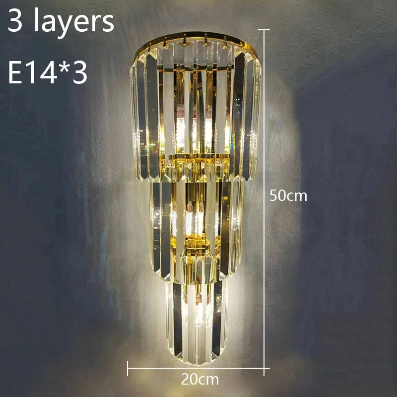 [Grandeur] Luxury Crystal Wall Lamp Villa Corridor