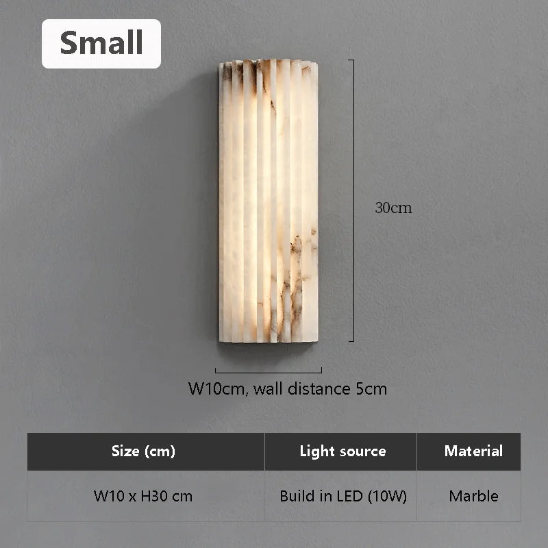 Modern Minimalist Marble Wall Lamp Bedside Lamp Bedroom Italian Style Light Luxury Designer Personalized Living Room TV Sconce