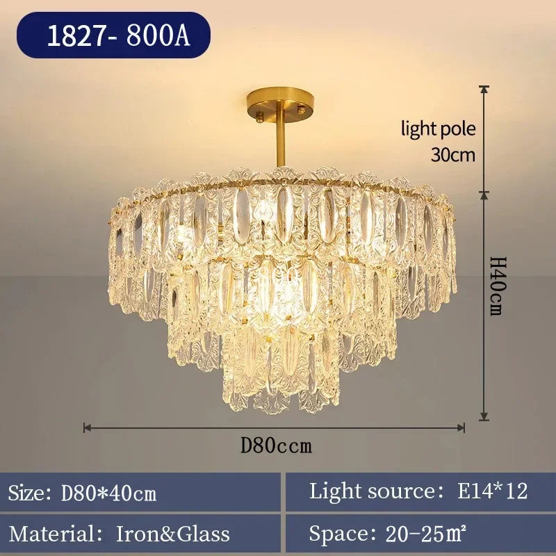 [Romantica] French Vintage Glass Chandelier Romantic