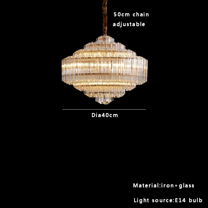 [Classico] Modern Glass Crystal Chandelier  Luxury