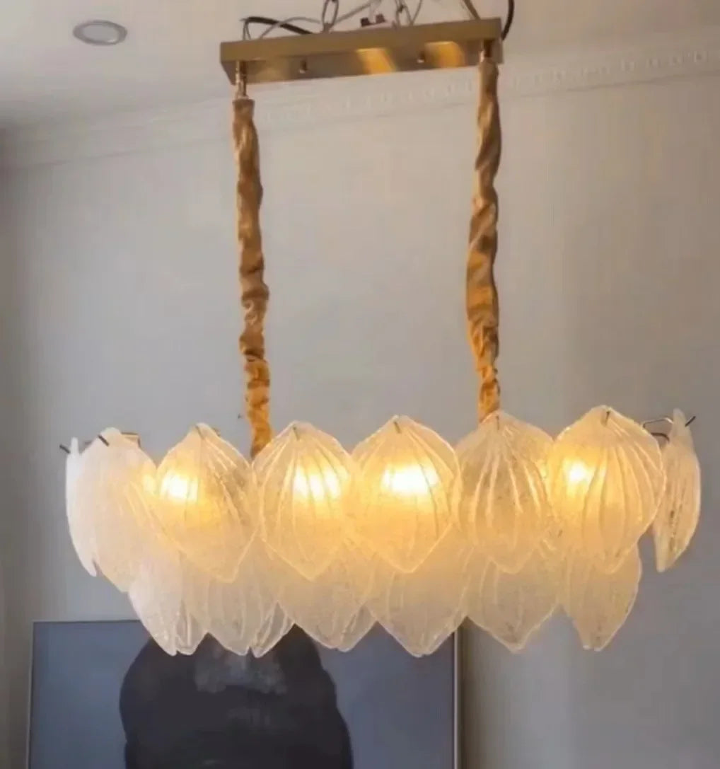 [Pino] Nordic Pine Leaf Chandelier Wrought Iron Creative