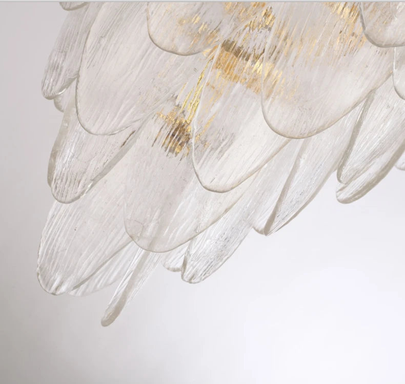 [Luminaria] Art Deco Pendant Gold Metal Glass