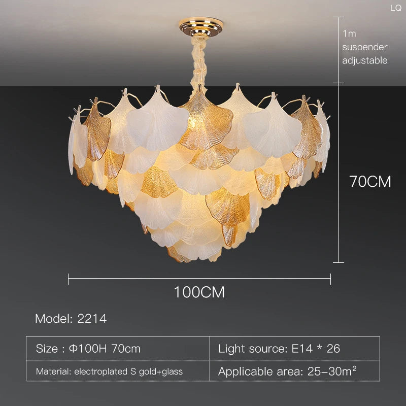 [Conchiglia] Crystal Shell Chandelier French Nordic