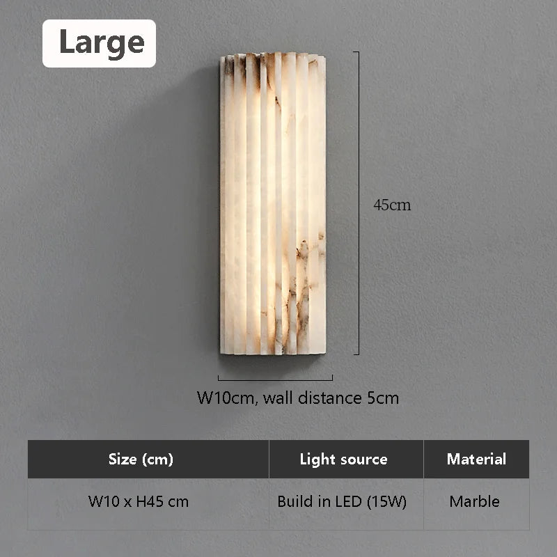 Modern Minimalist Marble Wall Lamp Bedside Lamp Bedroom Italian Style Light Luxury Designer Personalized Living Room TV Sconce