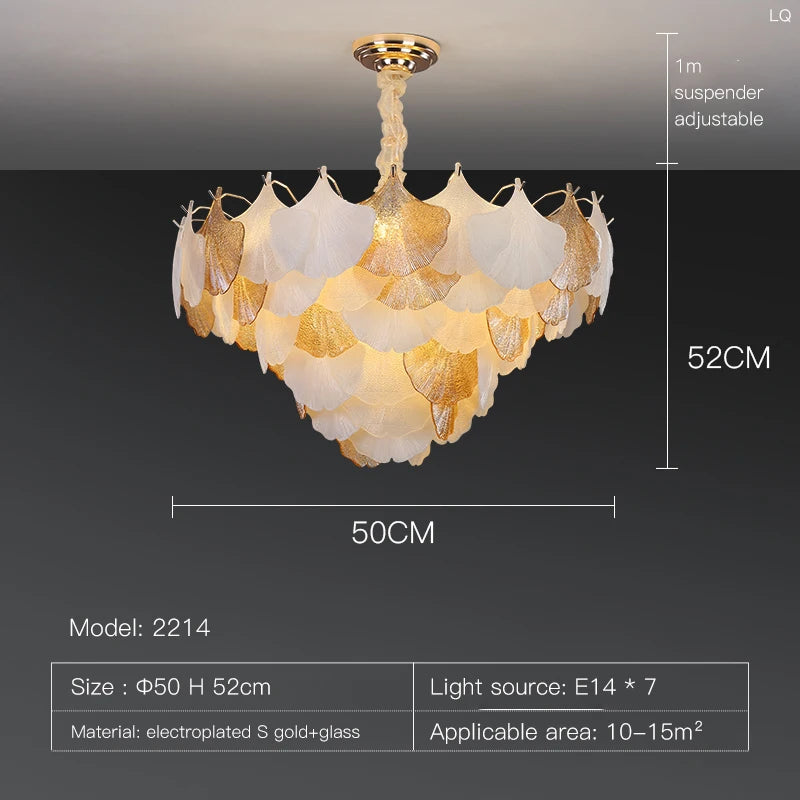 [Conchiglia] Crystal Shell Chandelier French Nordic