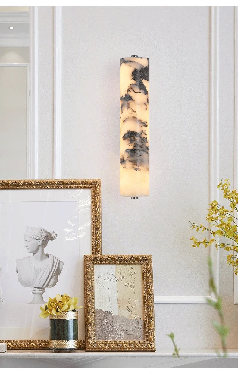 [Nero] Italian Marble Wall Lamp Natural Stone