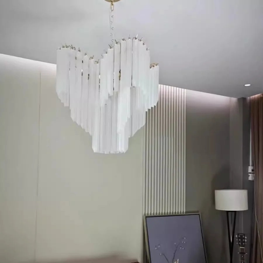 [Cristallo Bianco] French White Crystal Chandelier Luxury