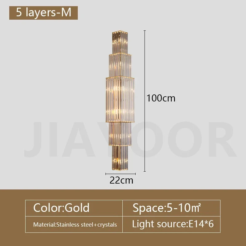 [Grandeur] Luxury Crystal Wall Lamp Villa Corridor