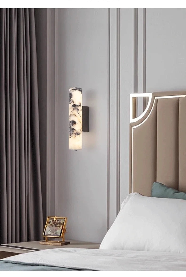 [Nero] Italian Marble Wall Lamp Natural Stone