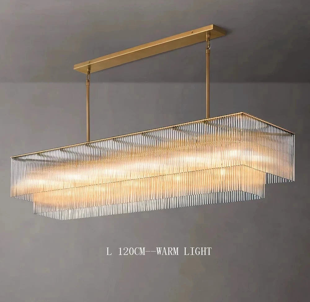 [Nordica] Nordic Luxury Glass Chandelier Gold Bar