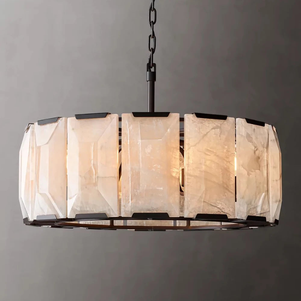 Vintage American LED Crystal Hanging Lamps Chandelier Lighting Retro Lustre Suspension Luminaire Lampen for Living Room