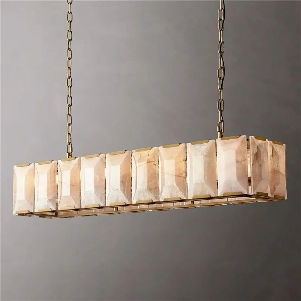 Vintage American LED Crystal Hanging Lamps Chandelier Lighting Retro Lustre Suspension Luminaire Lampen for Living Room