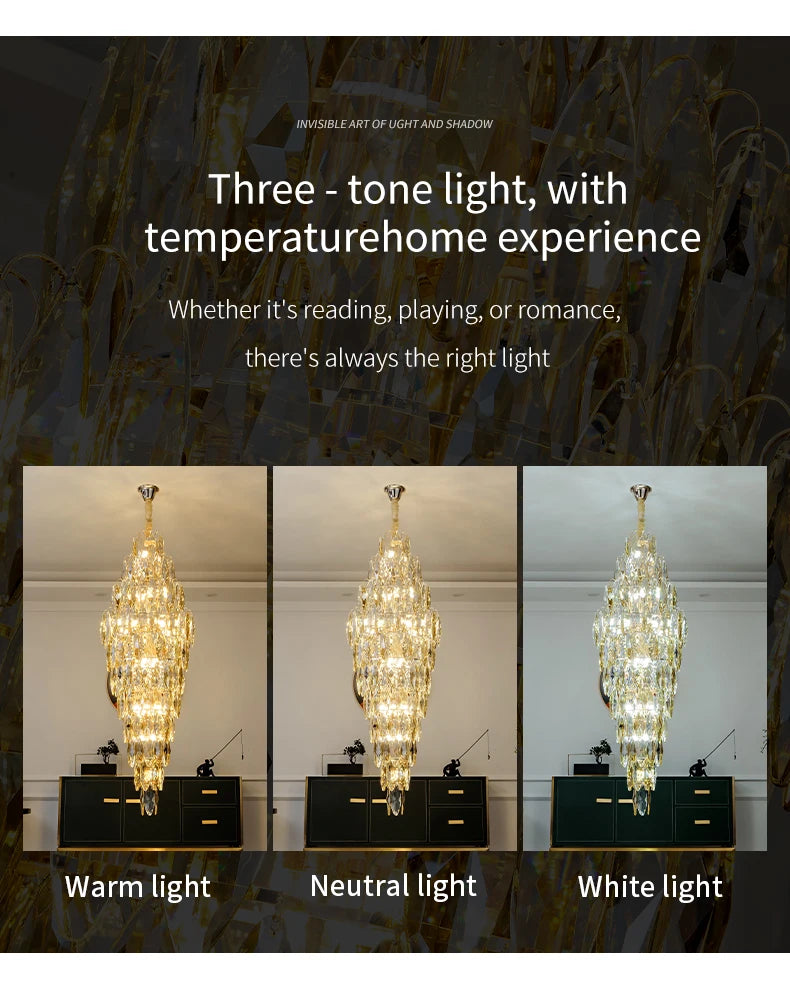 [Grandioso] European Duplex Crystal Chandelier Villa Luxury