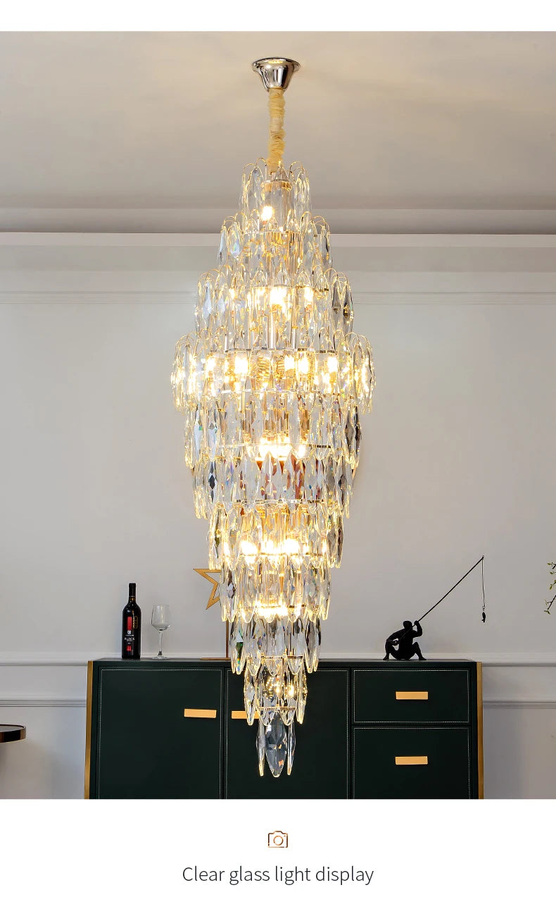 [Grandioso] European Duplex Crystal Chandelier Villa Luxury