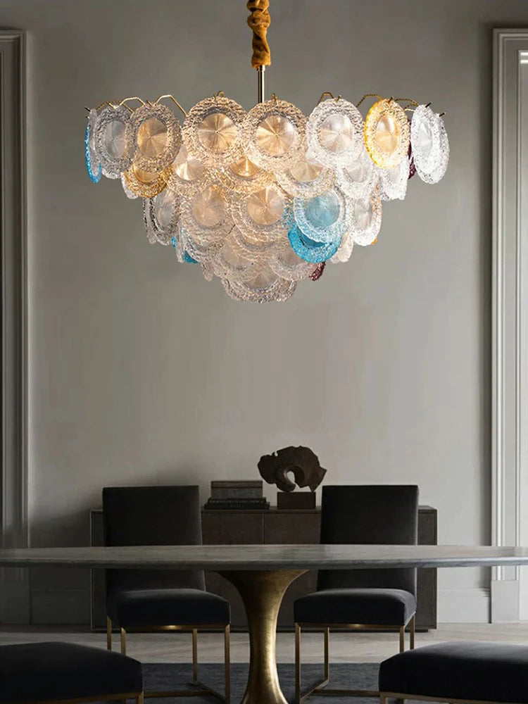 [Fiore] Vintage Flower Glass Chandelier Colorful