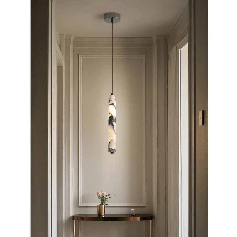 [Cilindro] Marble Cylinder Natural Stone Pendant Luxury