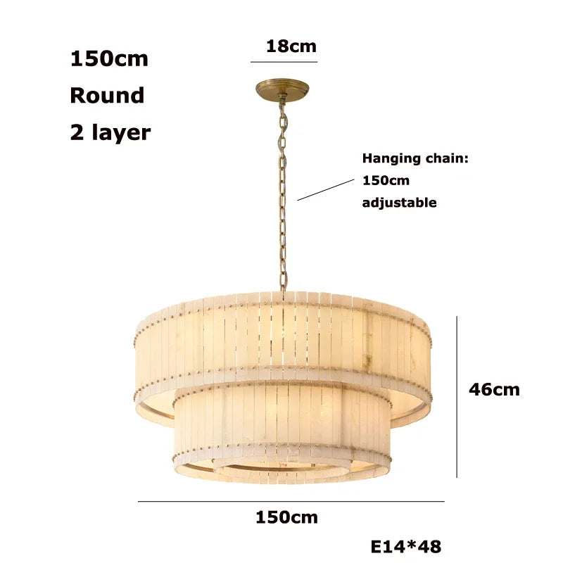 [Rotondo] Modern Marble Chandelier Round