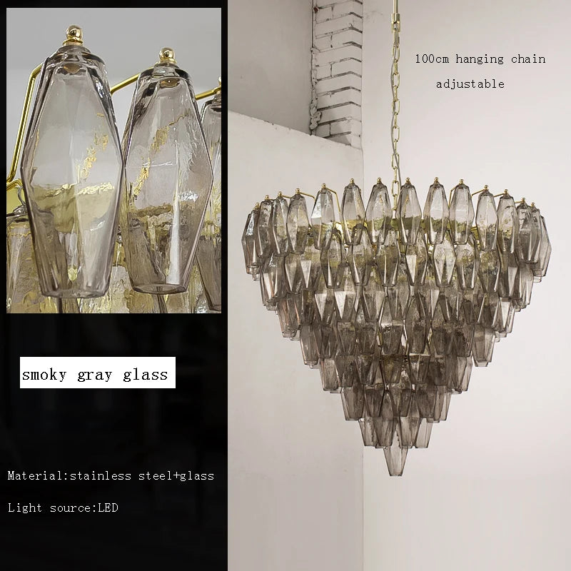 [Ambrato] Postmodern Glass Chandelier