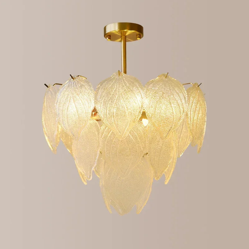 [Pino] Nordic Pine Leaf Chandelier Wrought Iron Creative