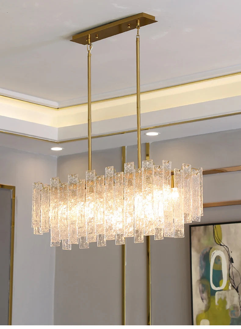 [Candela] Crystal Chandelier Gold Candle