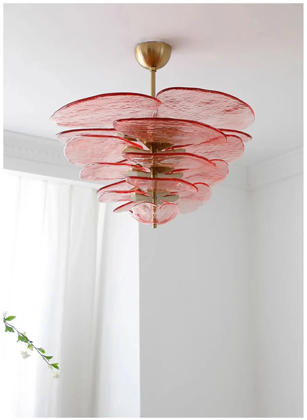 [Deco] Art Deco Chandelier Glass Stainless Steel