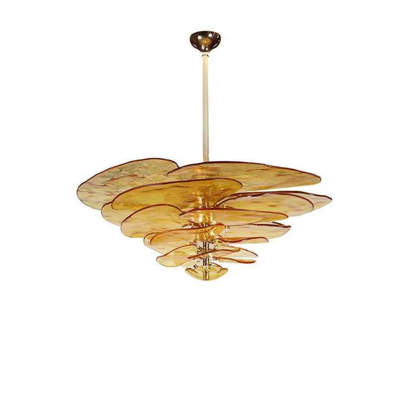 [Deco] Art Deco Chandelier Glass Stainless Steel