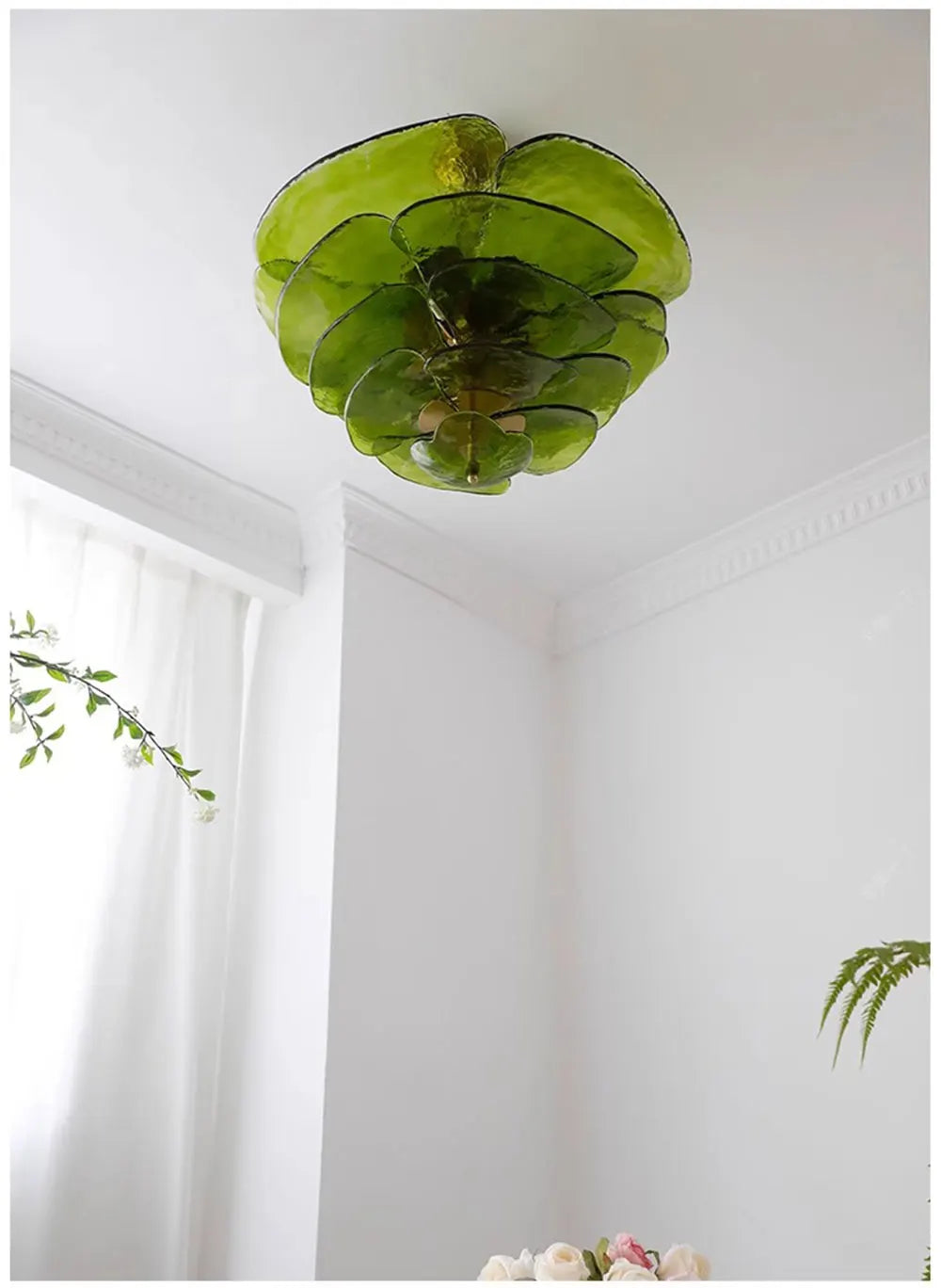 [Deco] Art Deco Chandelier Glass Stainless Steel