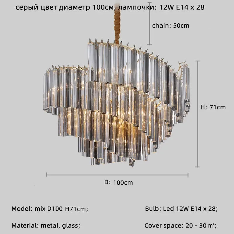 [Splendor] Modern Luxury Crystal Chandelier Gold