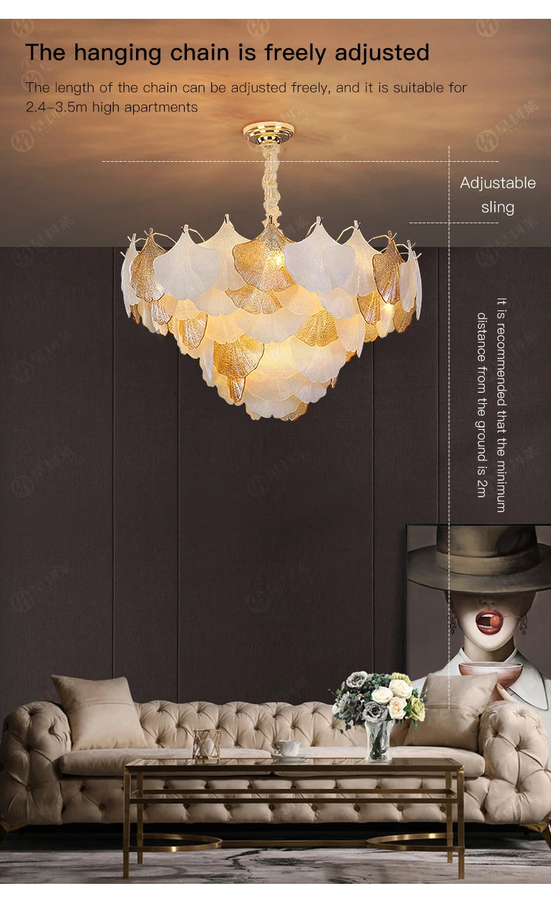 [Conchiglia] Crystal Shell Chandelier French Nordic