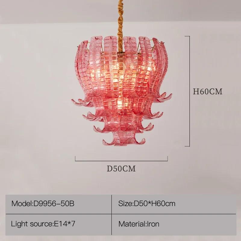 [Petalo] Vintage Murano Petal Pendant Colorful Art