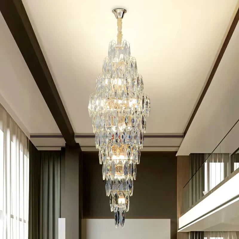 [Grandioso] European Duplex Crystal Chandelier Villa Luxury