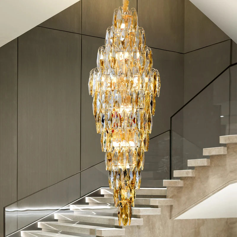 [Grandioso] European Duplex Crystal Chandelier Villa Luxury