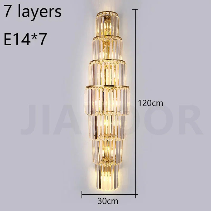 [Grandeur] Luxury Crystal Wall Lamp Villa Corridor