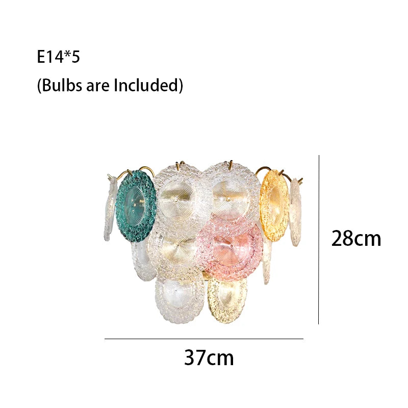 [Fiore] Vintage Flower Glass Chandelier Colorful