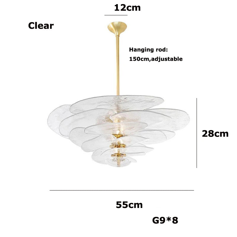 [Deco] Art Deco Chandelier Glass Stainless Steel