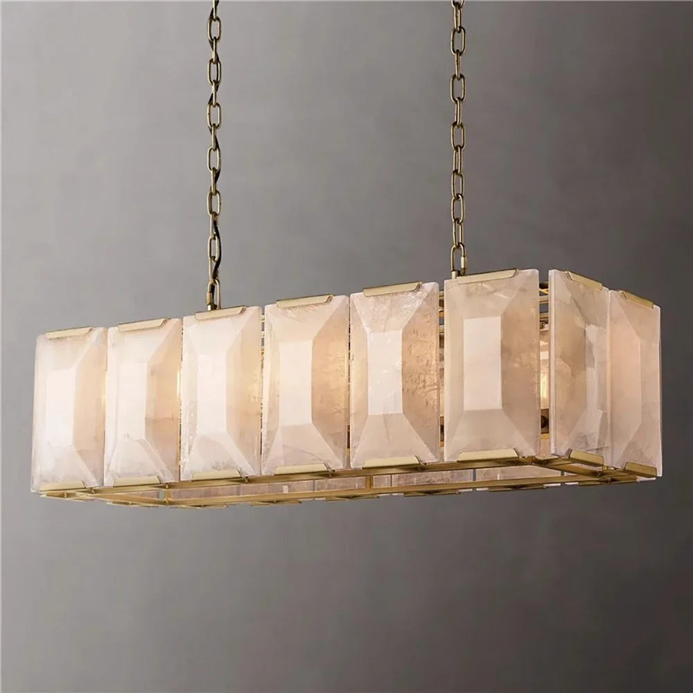 Vintage American LED Crystal Hanging Lamps Chandelier Lighting Retro Lustre Suspension Luminaire Lampen for Living Room
