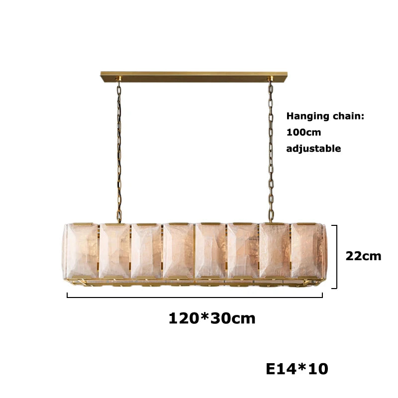 Vintage American LED Crystal Hanging Lamps Chandelier Lighting Retro Lustre Suspension Luminaire Lampen for Living Room
