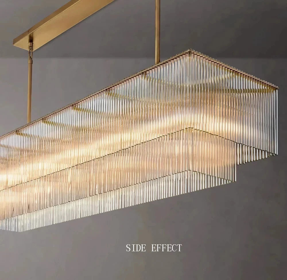 [Nordica] Nordic Luxury Glass Chandelier Gold Bar