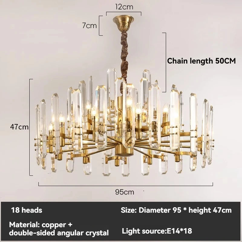 [Imperiale] Modern Crystal Chandelier Gold Luxury Hotel