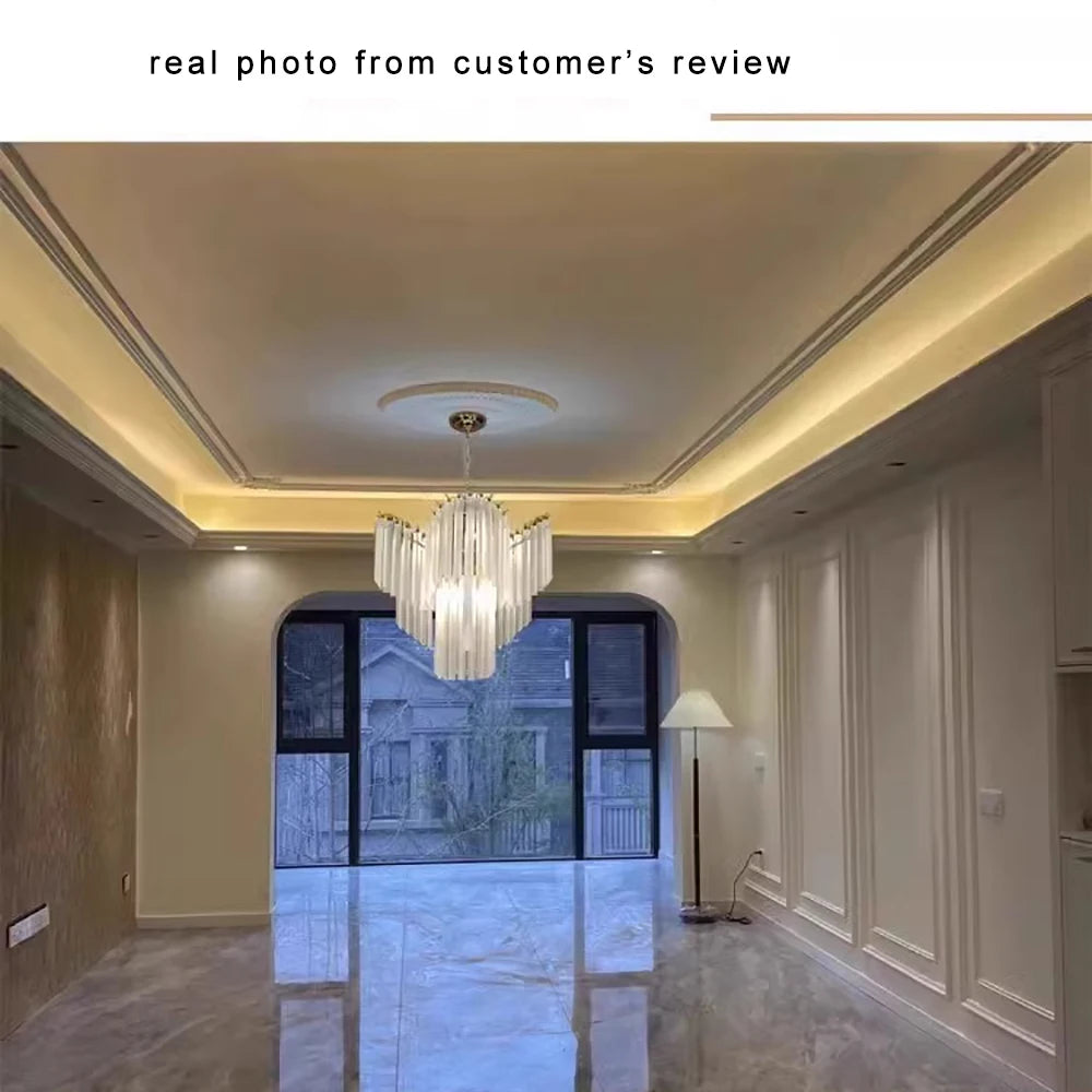 [Cristallo Bianco] French White Crystal Chandelier Luxury