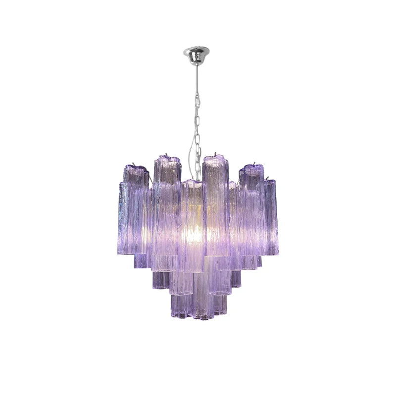 [Bellissima] Pink Glass Art Chandelier French E14