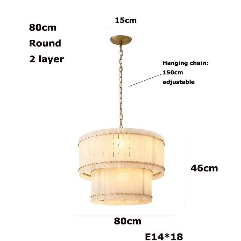 [Rotondo] Modern Marble Chandelier Round