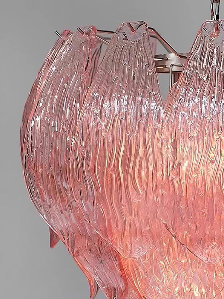 [Bocciolo] Pink Flower Bud Chandelier Glass LED